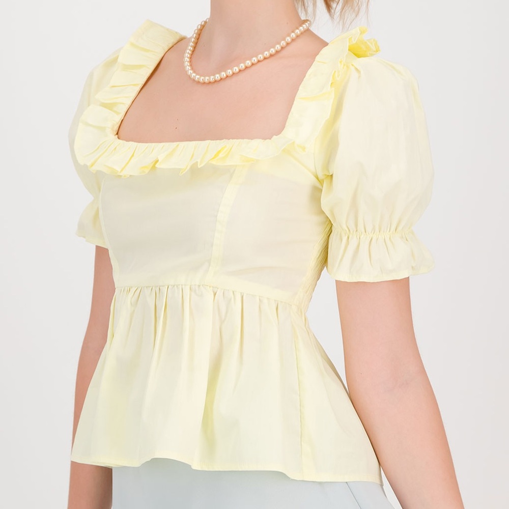 France’s Pryce Lewis Carrie blouse in Lemon